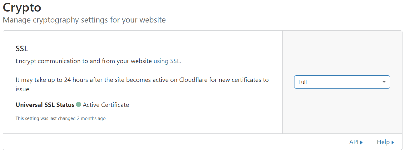 crypto ssl - cloudflare